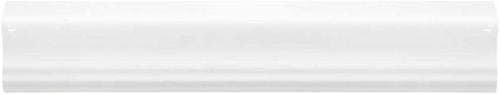 Allegro White Gloss Crown 2 in. x 12 in. x 8 mm Ceramic Wall Trim