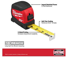 Load image into Gallery viewer, Milwaukee 25 ft. x 1.2 in. Compact Wide Blade Tape Measure (2-Pack)