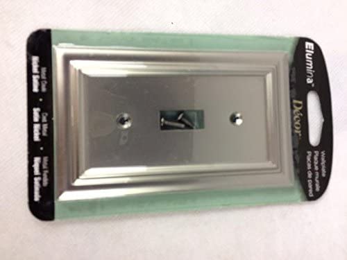 Elumina Continental Cast, Satin Nickel Wallplate, Toggle