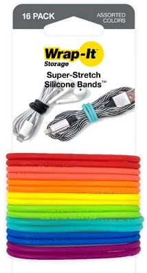 JJAAMM LLC 516-SB-MC Super-Stretch Silicone Bands, Multi-Color, 16-Pk. - Quantity 1