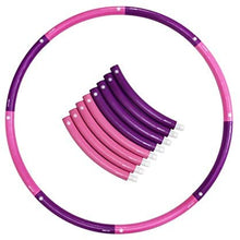 Load image into Gallery viewer, DG Sports 3 Pound Weighted Hula Hoop - Ideal for Aerobics Workouts, Hot Fitness &amp; Weight Loss Exercise - Comes Apart for Easy Storage