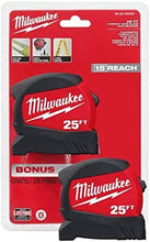 Load image into Gallery viewer, Milwaukee 25 ft. x 1.2 in. Compact Wide Blade Tape Measure (2-Pack)