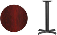 Load image into Gallery viewer, Flash Furniture Contemporary Laminate Top X-Base Restaurant Dining Table in Mahogany and Black
