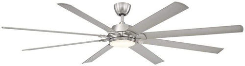 Glenmeadow 84 in. LED Outdoor Brushed Nickel Ceiling Fan with Remote Control