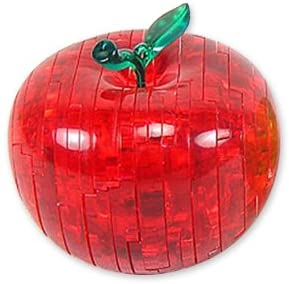 DSstyles Intellectual Toys 3D Jigsaw Puzzle Cube Crystal Apple Brain Teaser Puzzle Creative Birthday Christmas Valentine Gift - Red