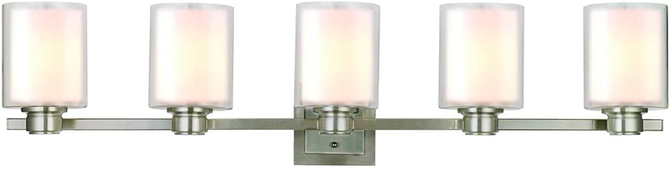 Design House Oslo Traditional Indoor Dimmable Wall Light with Double Glass Shades