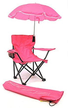 Load image into Gallery viewer, Redmon Beach Baby Kids Camp Chair with Carry Umbrella &amp; Matching Tote Bag, Hot Pink