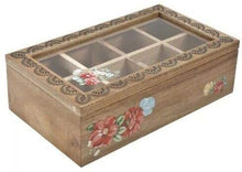 Load image into Gallery viewer, The Pioneer Woman Vintage Floral 8-Compartment Spice/Tea Box