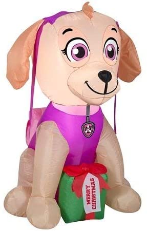 Gemmy Paw Patrol Skye Merry Christmas with Present Light Up Airblown Inflatable