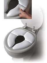 Load image into Gallery viewer, Travel Potty Seat w/ Washable Carry Bag - Perfect for Travel - Padded for Soft Cushion - Portable Reusable Toilet Pottie Training Seats Folds - Toddler Child Baby Kids - Mommy's Helper Cushie Traveler