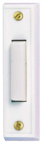 Hampton Bay HB-715-1-02 Wired Lighted Door Bell Push Button, White