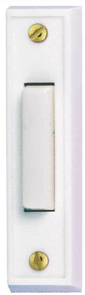 Hampton Bay HB-715-1-02 Wired Lighted Door Bell Push Button, White