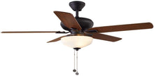 Load image into Gallery viewer, Hampton Bay Holly Springs 52 in. Oil-Rubbed Bronze LED Ceiling Fan with Light Kit Works with Google Assistant and Alexa