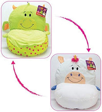 Load image into Gallery viewer, FlipaZoo 2 in1 Plush Toddler Chair – Transforms from Dragon to Unicorn – Snuggly Animal Seat Makes a Great Holiday Gift for Kids