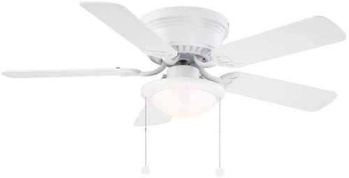 Hugger AL383CP-MWH 44 in. LED Matte White Ceiling Fan