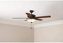 Load image into Gallery viewer, Hampton Bay Holly Springs 52 in. Oil-Rubbed Bronze LED Ceiling Fan with Light Kit Works with Google Assistant and Alexa