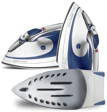 Load image into Gallery viewer, Black &amp; Decker IR1070S Steam Advantage Nonstick Stainless Steel Iron, White/Blue