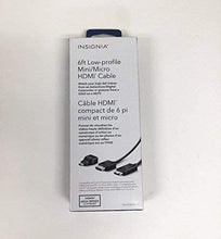 Load image into Gallery viewer, Insignia 6ft Low-profile Mini/Micro HDMI Cable
