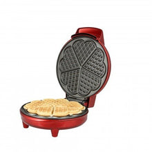 Load image into Gallery viewer, Kalorik Heart Shaped Waffle Maker, WM 42583 R, Make Perfect Heart Shaped Waffles For Breakfast Lunch and Dinner, Red