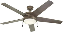 Load image into Gallery viewer, Portwood 60 in. LED Espresso Bronze Ceiling Fan and WiFi Remote Control works with Google and Alexa