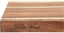 Load image into Gallery viewer, The Pioneer Woman Cowboy Rustic Acacia Wood Cutting Board, Brown