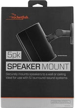 Load image into Gallery viewer, Rocketfish Tilting Wall Mounts Small Speakers (5-Pack) (RF-HSWM5B) Black - New