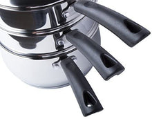 Load image into Gallery viewer, Range Kleen 3-Piece 3-Quart Sauce Pan with Lid, Steamer and Double Boiler Insert