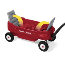Load image into Gallery viewer, Radio Flyer Deluxe All-Terrain Pathfinder Wagon with Canopy All-terrain air tires for a smooth ride