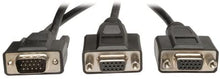 Load image into Gallery viewer, Tripp Lite High Resolution VGA Monitor Y Splitter Cable (HD15 M to 2x HD15 F) 1-ft.(P516-001-HR)
