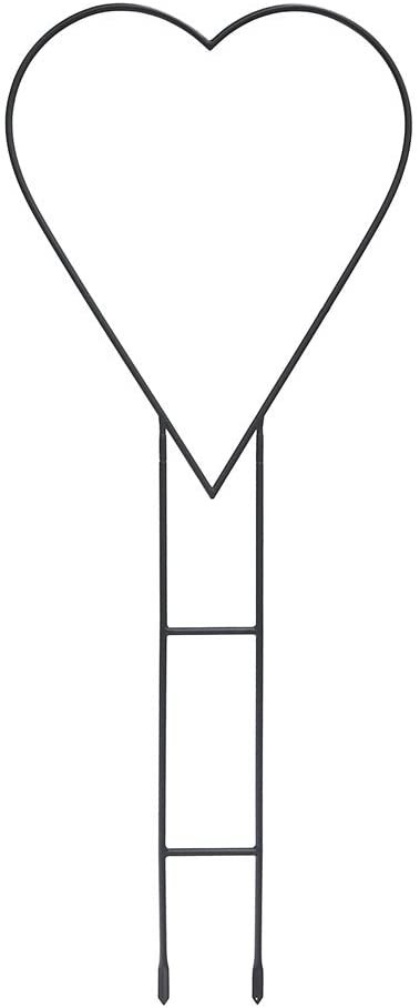 Achla Designs TSW-12KD Heart Hanger Wrought Iron Garden Trellis, Black