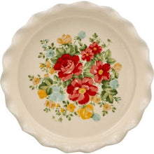 Load image into Gallery viewer, Vintage Floral 9" Pie Plate