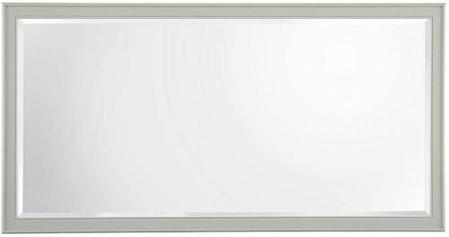 Home Decorators Collection Gazette 60 in. W x 31 in. H Single Framed Wall Mirror in Grey