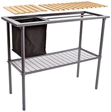 Load image into Gallery viewer, Potting Bench - Weatherguard Garden and Greenhouse Workbench Portable Gardening Center - Features removable trimmings bin and adjustable shelf (39"W x 32"H x 15"D)