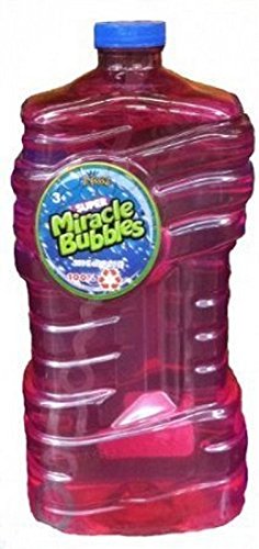 Imperial Super Miracle Bubbles Solution with Wand, Assorted Bottle Colors, 100 oz.
