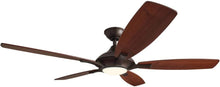 Load image into Gallery viewer, Petersford 52 in. Integrated LED Indoor Oil Rubbed Bronze Ceiling Fan with Light Kit and Remote Control