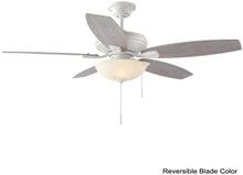 Load image into Gallery viewer, Hampton Bay North Pond 52 in. Matte White LED Ceiling Fan with Light Kit Works with Google Assistant and Alexa