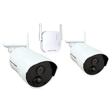 Load image into Gallery viewer, Night Owl Security 4 Channel 1080p HD Wireless Gateway with 16GB microSD Card and 2 Indoor/Outdoor Cameras, White (WG4-2OU-16SD-B)