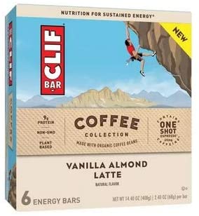 Clif Bar Energy Vanilla Almond Latte Bar, 6 Count