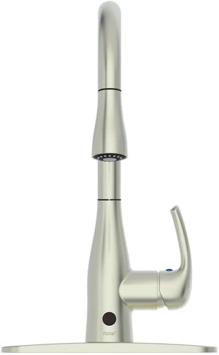 Flow Motion Activated Single-Handle Pull-Down Sprayer Kitchen Faucet with Motion Sensor in Brushed Nickel