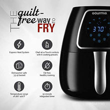 Load image into Gallery viewer, Gourmia GAF318 4 Qt Digital Air Fryer - Oil-Free Healthy Cooking - 7 One Touch Preset Modes - Removable, Dishwasher-Safe Tray - Free Recipe Book Included
