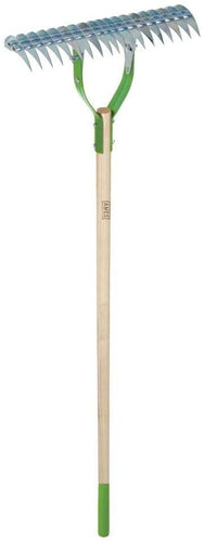 AMES 2915100 Adjustable Self-Cleaning Thatch Rake with Hardwood Handle, 61-Inch