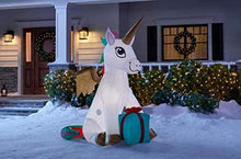 Load image into Gallery viewer, Home Accents Christmas Pegasus Unicorn 5 ft. LED Inflatable