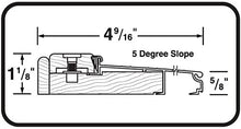 Load image into Gallery viewer, Adjustable 4-9/16&quot; Wide Aluminum and Hardwood Inswing Door Threshold - #99087