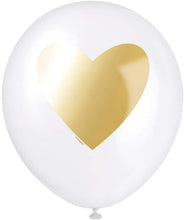 Load image into Gallery viewer, Unique 57080 Gold Heart Party Balloons, 6 Ct. 12"