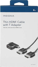 Load image into Gallery viewer, Insignia 6 Ft Hdmi Cable and T-adapter - Matte Black