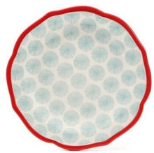 Load image into Gallery viewer, Happiness Rim Scalloped 12-Piece Dinnerware Set, Red, The Pioneer Woman