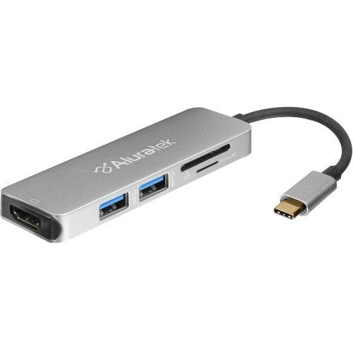 Aluratek (AUMC0302F) USB Type-C Multimedia Hub & Card Reader with HDMI