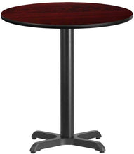 Load image into Gallery viewer, Flash Furniture Contemporary Laminate Top X-Base Restaurant Dining Table in Mahogany and Black