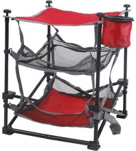 Load image into Gallery viewer, OZARK TRAIL Durable Steel Frame Folding End Table with Removable Swivel Cup Holder, Red