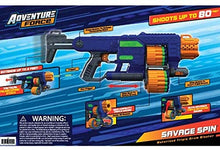 Load image into Gallery viewer, Adventure Force Savage Spin Motorized Triple Drum Blaster Designed with Auto-Advanced Triple Rotating Drums Features 45 Darts That Fly Up to 80 Feet Perfect for Gift